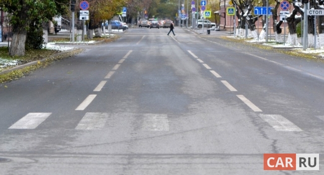 разметка, прерывистая линия