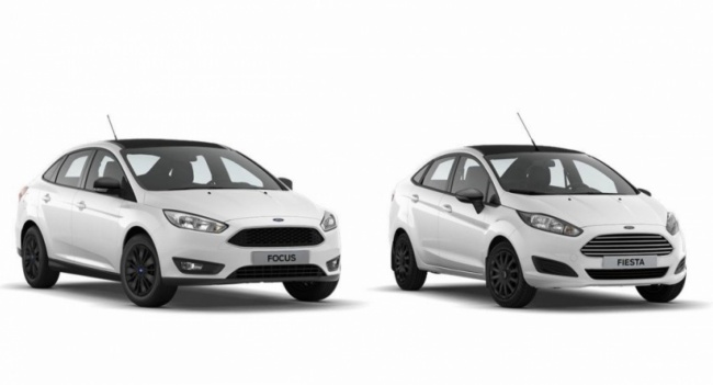 FORD FIESTA И FOCUS WHITE AND BLACK