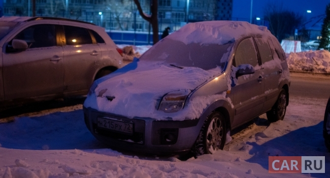 машина, снег, засыпано снегом