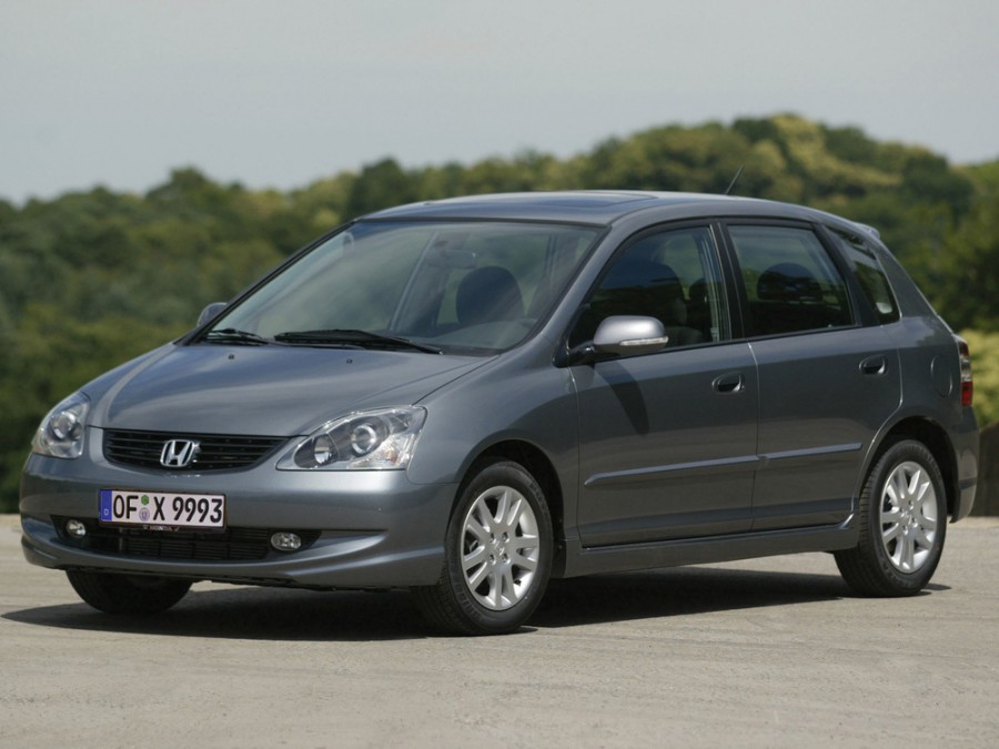 Honda Civic хетчбэк 5-дв., 2003–2005, 7 поколение [рестайлинг], 1.6 AT (110 л.с.), характеристики