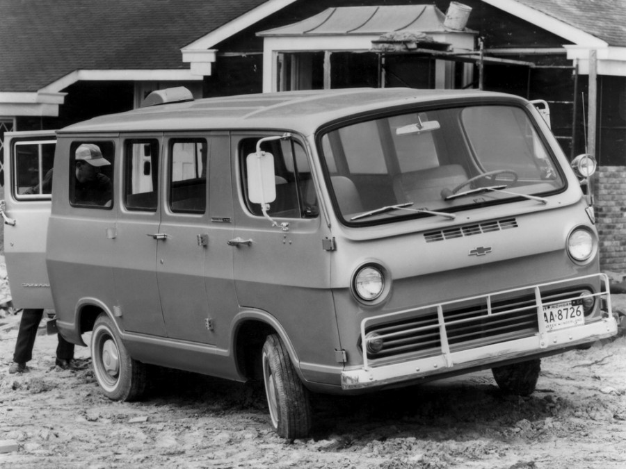 Chevrolet Chevy Van Sportvan микроавтобус, 1964–1966, 1 поколение, 3.2 MT (95 л.с.), характеристики