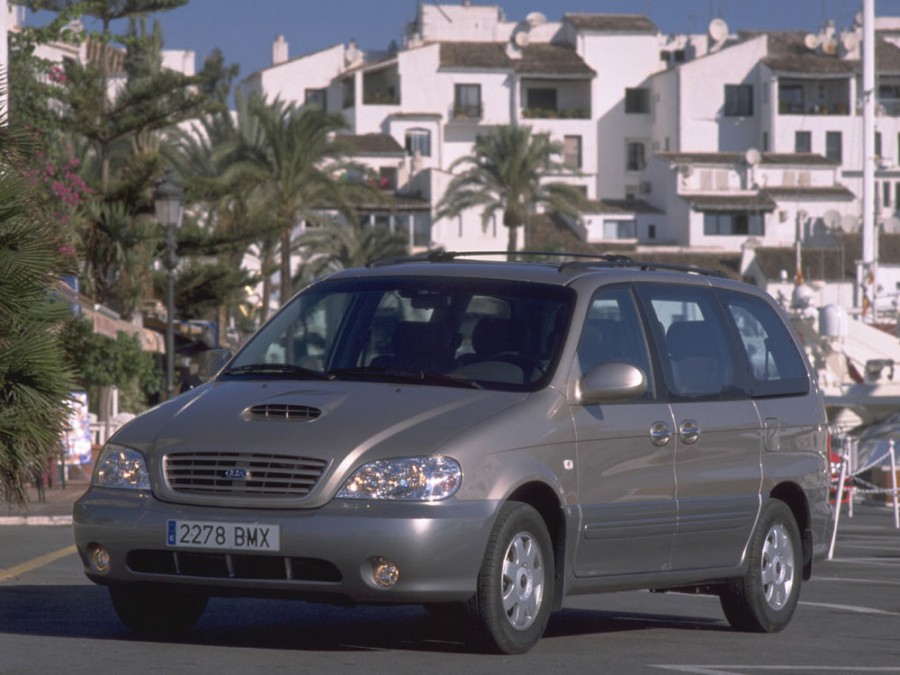 Kia Carnival минивэн, 2001–2006, 1 поколение [рестайлинг], 2.5 MT (148 л.с.), характеристики