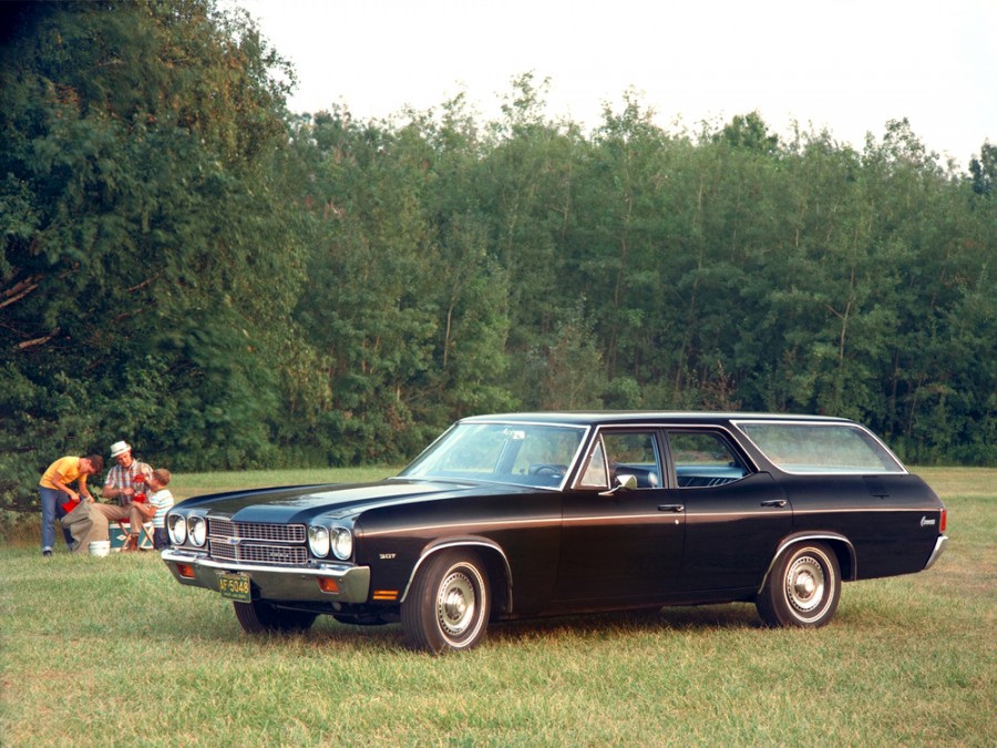 Chevrolet Chevelle Concours Station Wagon универсал 5-дв., 1970, 2 поколение [2-й рестайлинг], 5.7 3MT 3-seat (250 л.с.), характеристики
